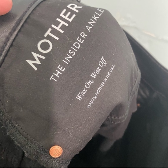 MOTHER The Insider Ankle Wax On Wax Off Sz 26 Faux‎ Vegan Leather - Picture 5 of 8